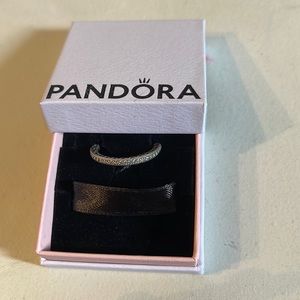 Pandora silver sparkle heart ring